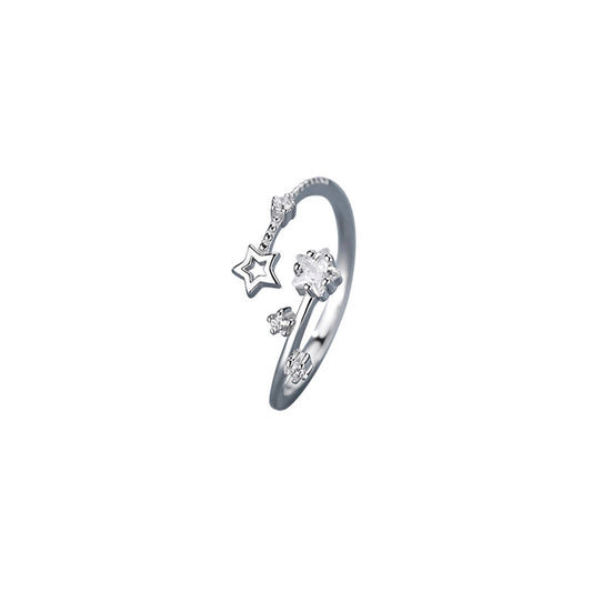 Sterling Silver Star Cluster Ring