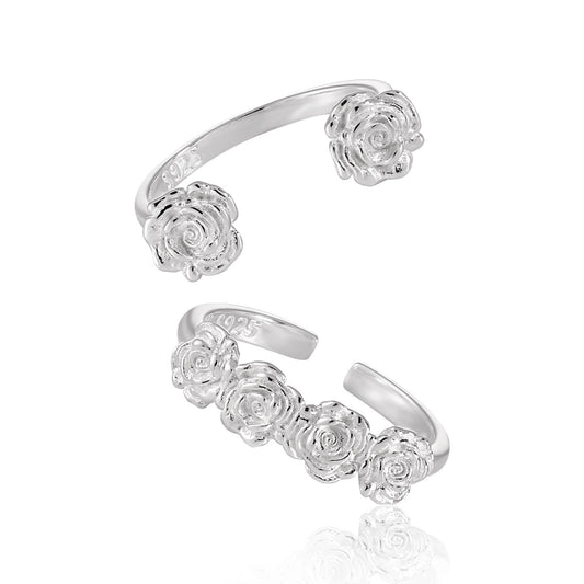Sterling Silver Rose Ring