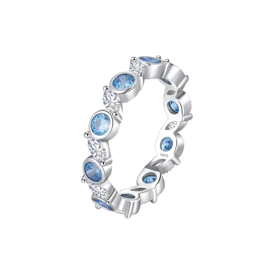 Sterling Silver Blue Dress Ring