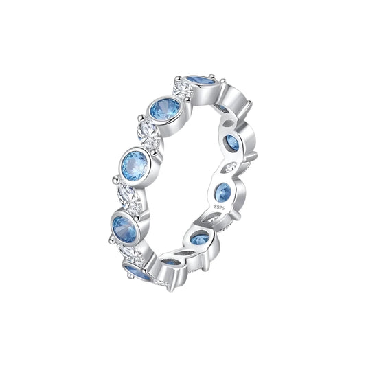 Sterling Silver Blue Dress Ring