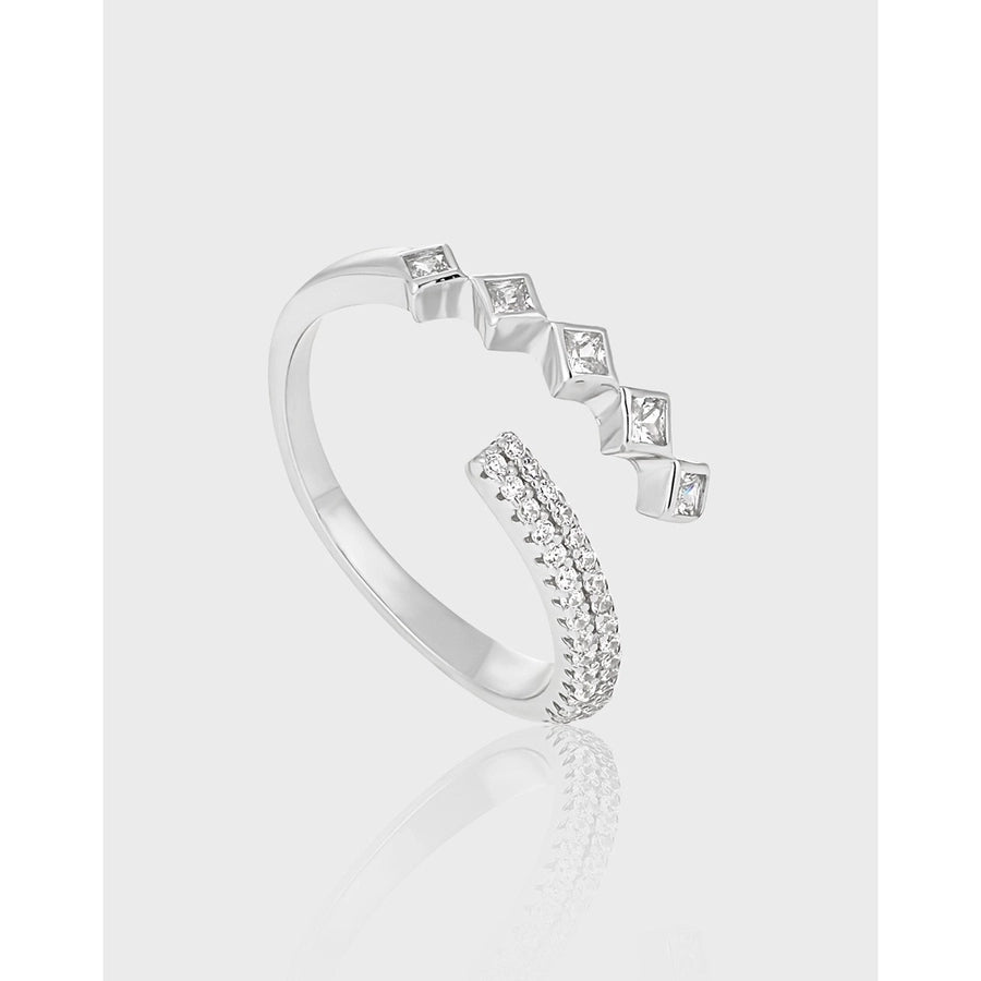 Sterling Silver Geometric Ring & Bracelet Set