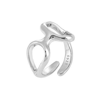 Sterling Silver Irregular Geometric Ring