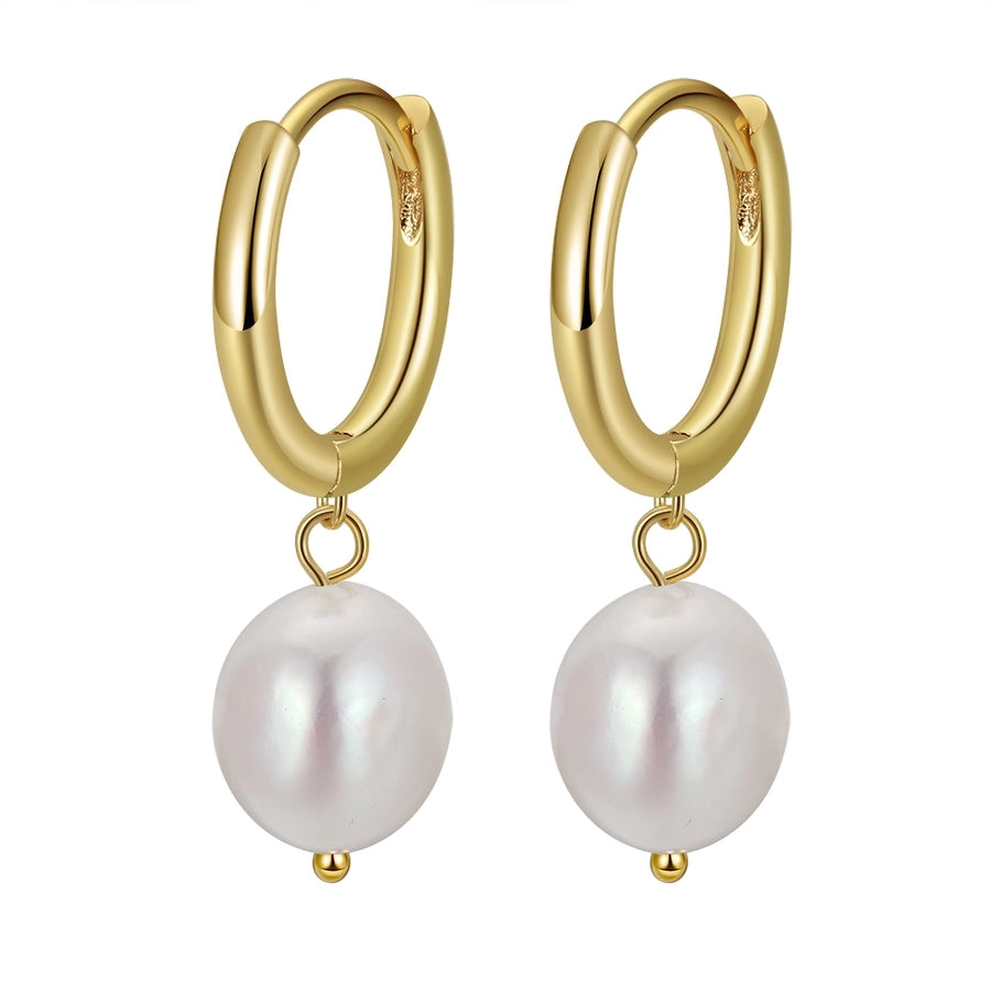 Sterling Silver 14K Gold Plated Pearl Earring Collection in 23 styles