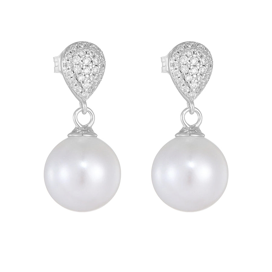 Sterling Silver Pearl Drop Earrings