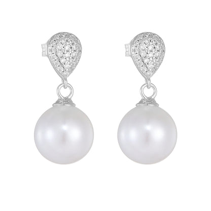 Sterling Silver Pearl Drop Earrings