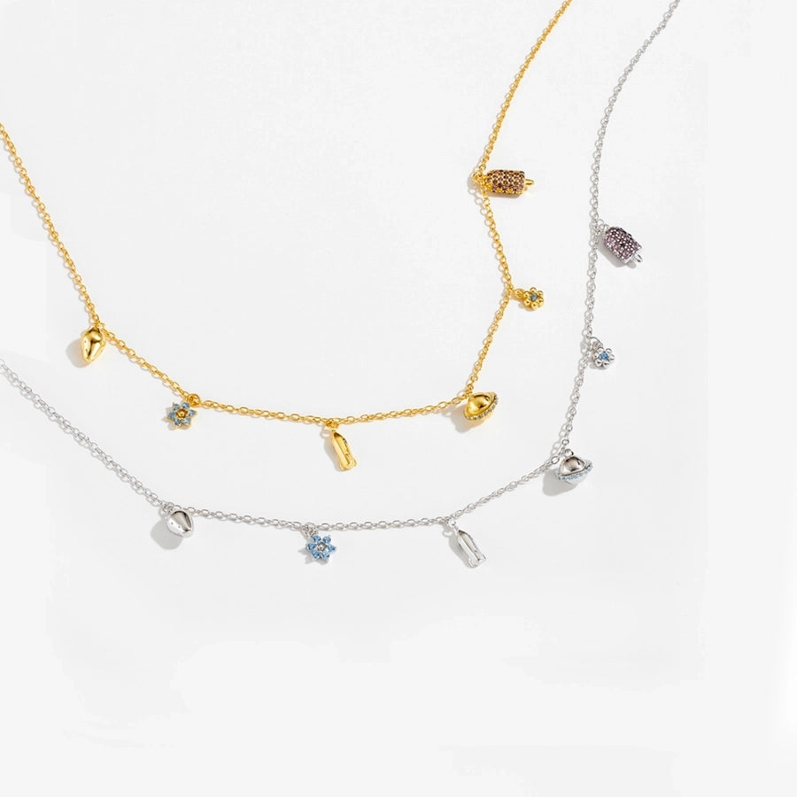 Sterling Silver Galactic Pendant Necklace