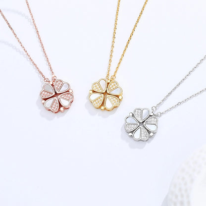 Sterling Silver Heart Cluster Necklace Collection