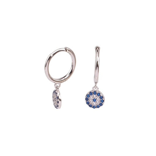 Sterling Silver Minimalist Devil's Eye Earrings