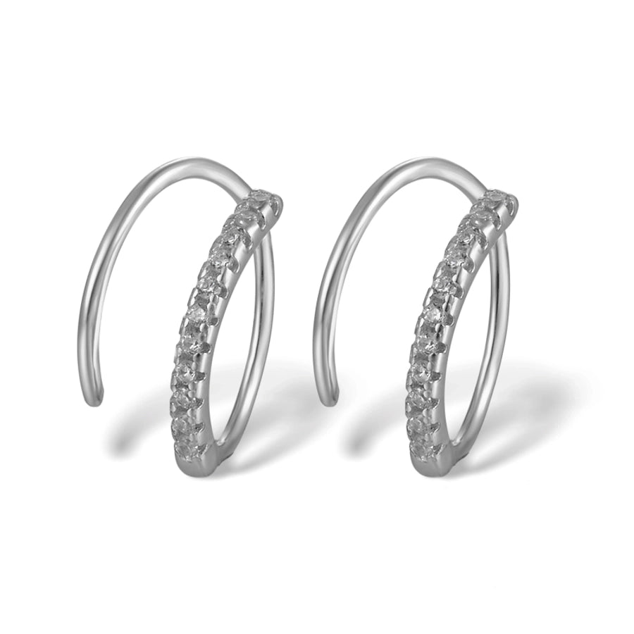 Sterling Silver Minimalist Spiral Earrings