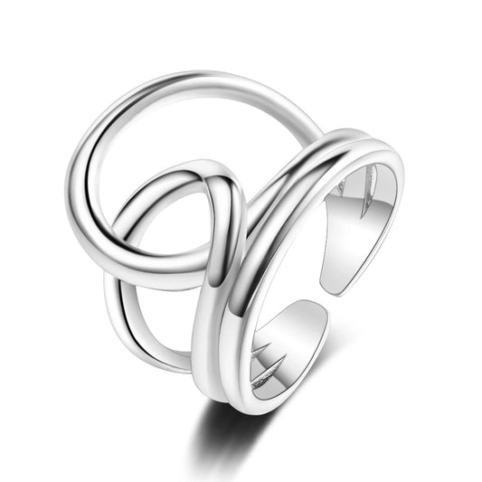 Sterling Silver Hollow Statement Ring