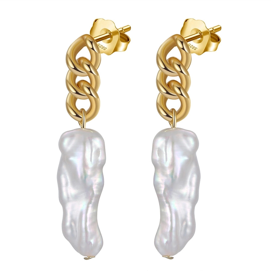 Sterling Silver 14K Gold Plated Pearl Earring Collection in 23 styles