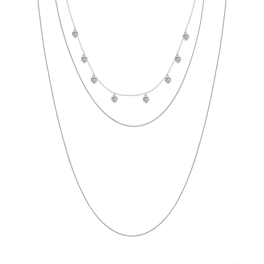 Sterling Silver Triple Layer Necklace