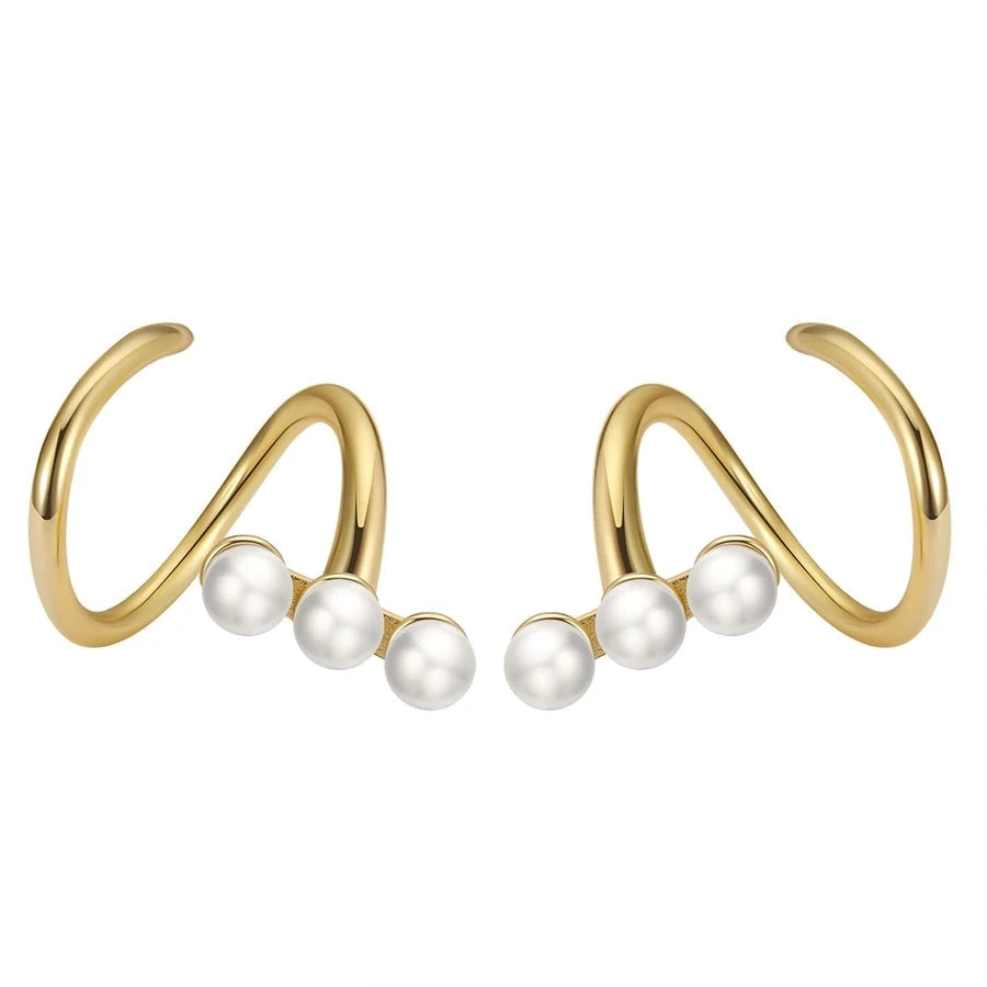 Sterling Silver 14K Gold Plated Pearl Earring Collection in 23 styles