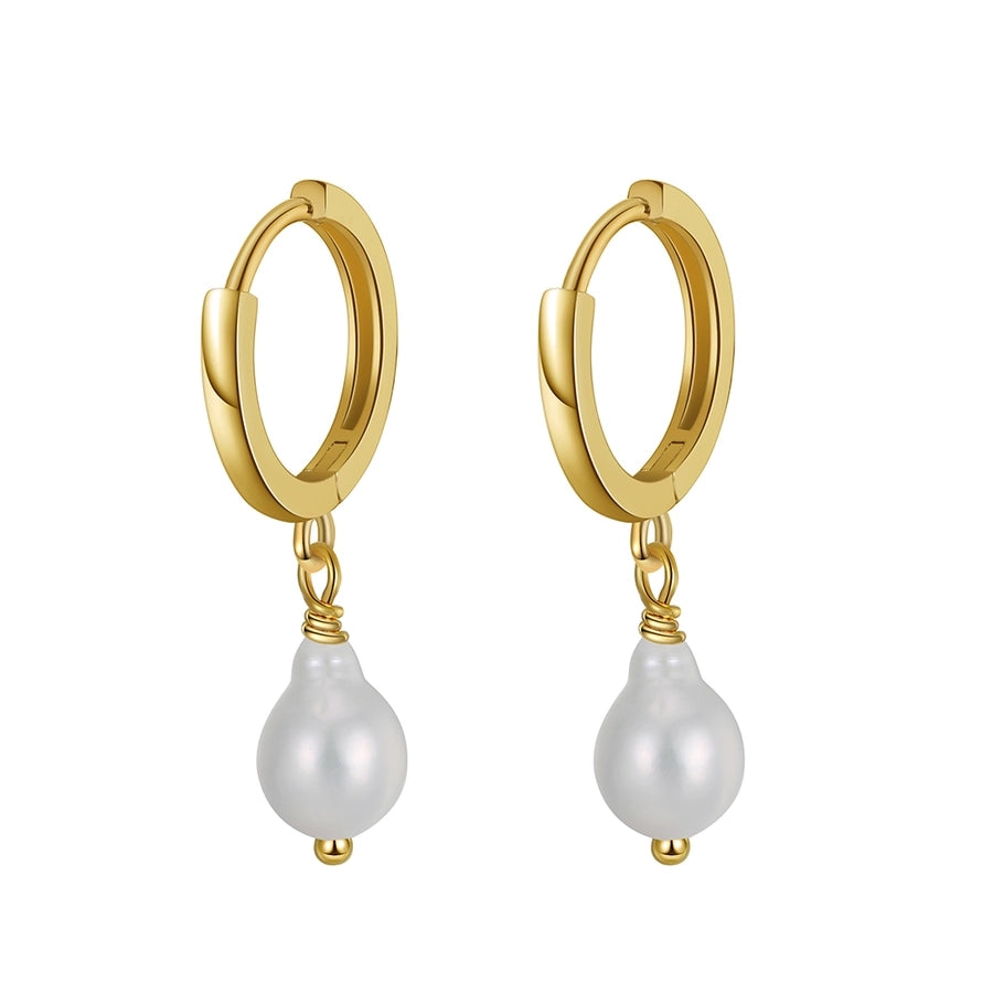 Sterling Silver 14K Gold Plated Pearl Earring Collection in 23 styles