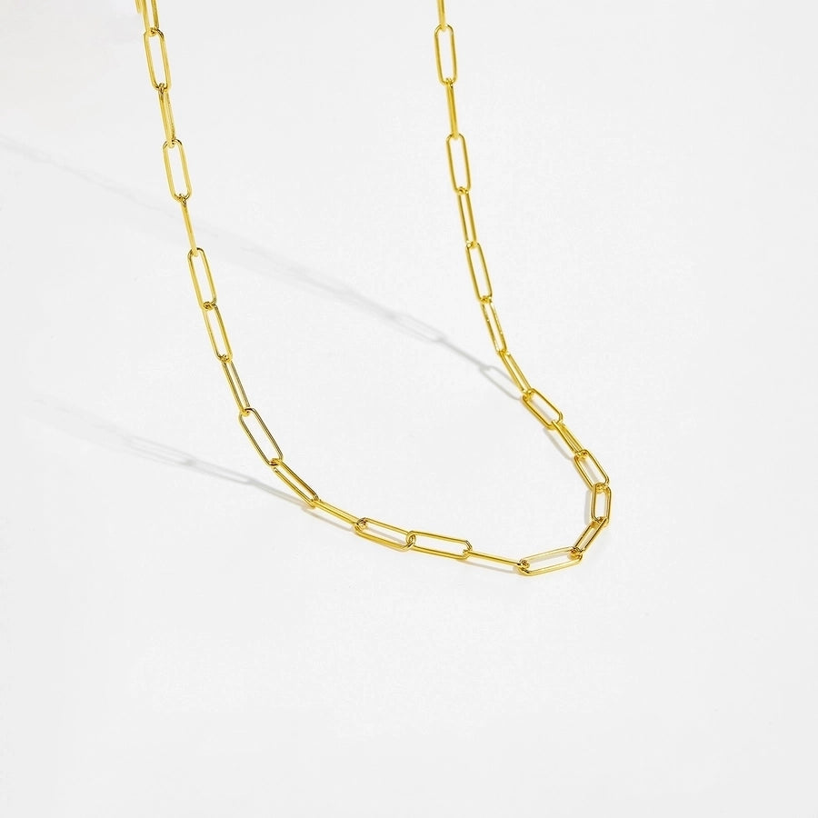 Sterling Silver 18K Gold Plated Minimalist Link Chain