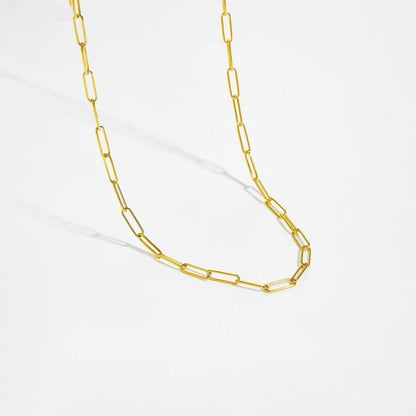 Sterling Silver 18K Gold Plated Minimalist Link Chain