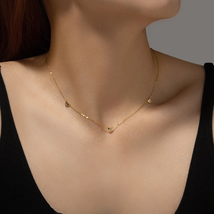 Sterling Silver Minimalist Heart Pendant Necklace