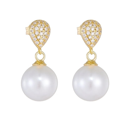 Sterling Silver Pearl Drop Earrings