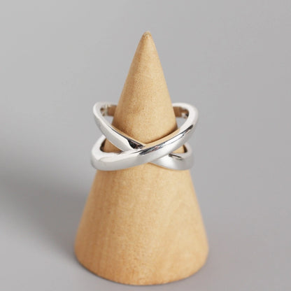 Sterling Silver Criss Cross Ring