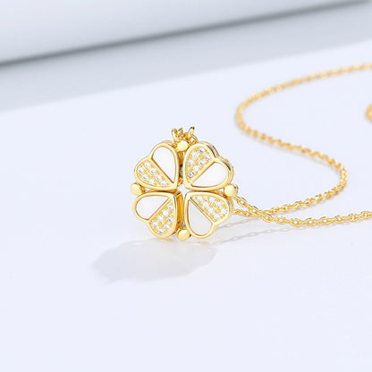 Sterling Silver Heart Cluster Necklace Collection