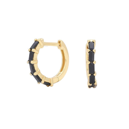 Sterling Silver Retro Hoop Earrings in 9 Colours
