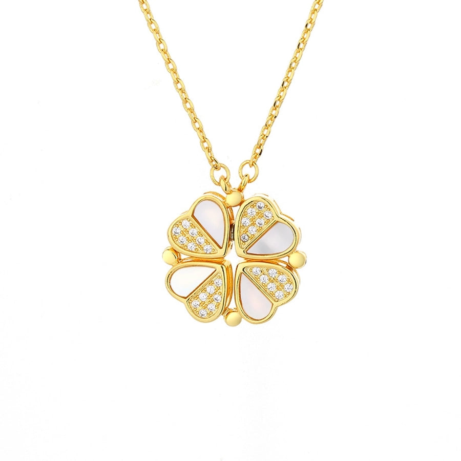 Sterling Silver Heart Cluster Necklace Collection