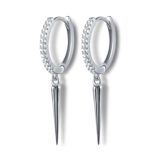 Sterling Silver Spear Drop Earrings