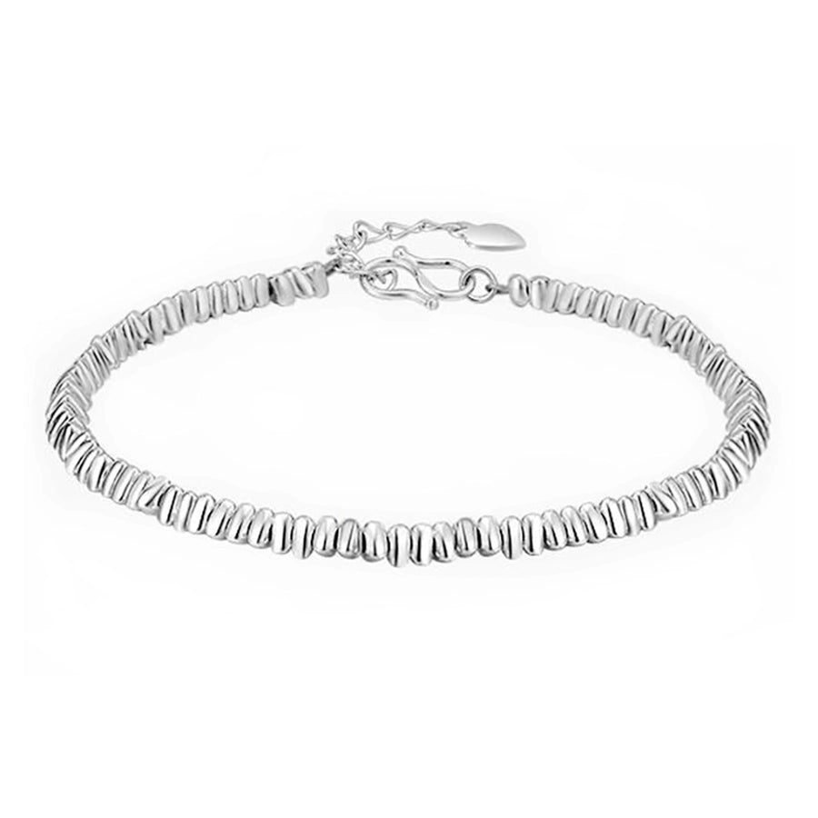 Sterling Silver Rustic Bead Bracelet