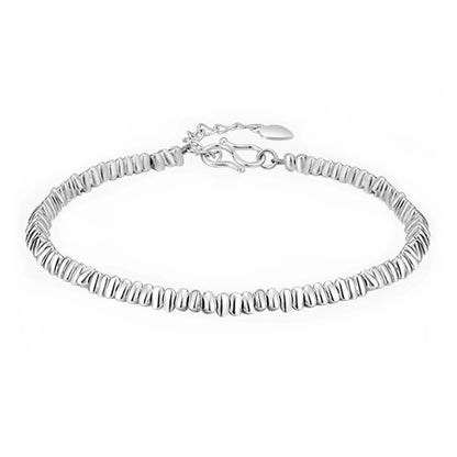 Sterling Silver Rustic Bead Bracelet