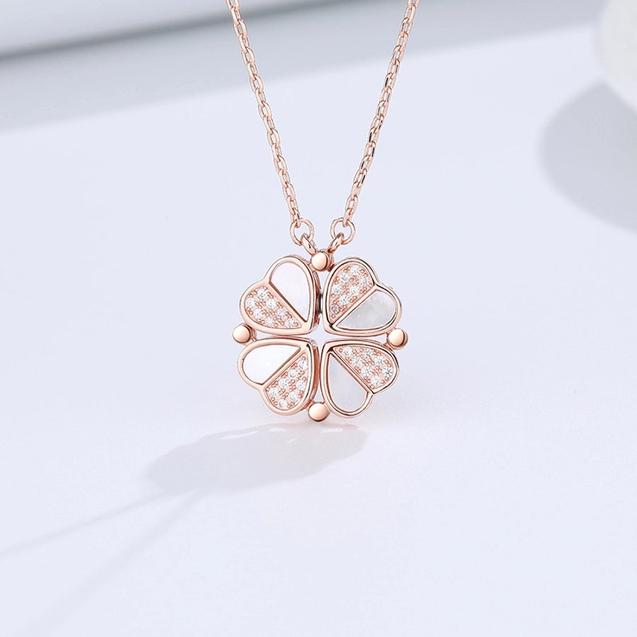 Sterling Silver Heart Cluster Necklace Collection