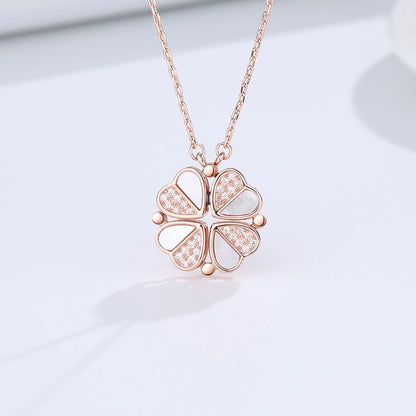 Sterling Silver Heart Cluster Necklace Collection