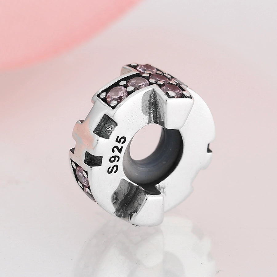 Sterling Silver Bow & Cross Bling Charms