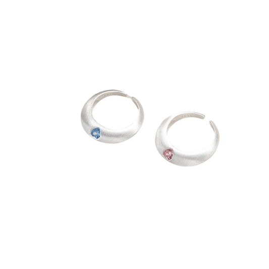 Sterling Silver Textured Single Heart Ring