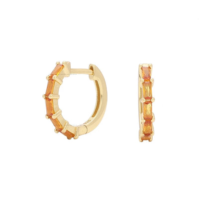 Sterling Silver Retro Hoop Earrings in 9 Colours