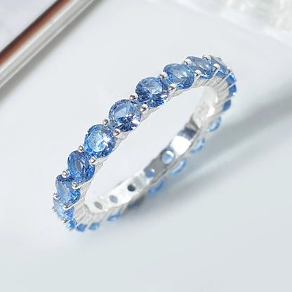 Sterling Silver Colour Eternity Ring