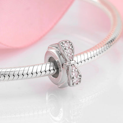 Sterling Silver Bow & Cross Bling Charms