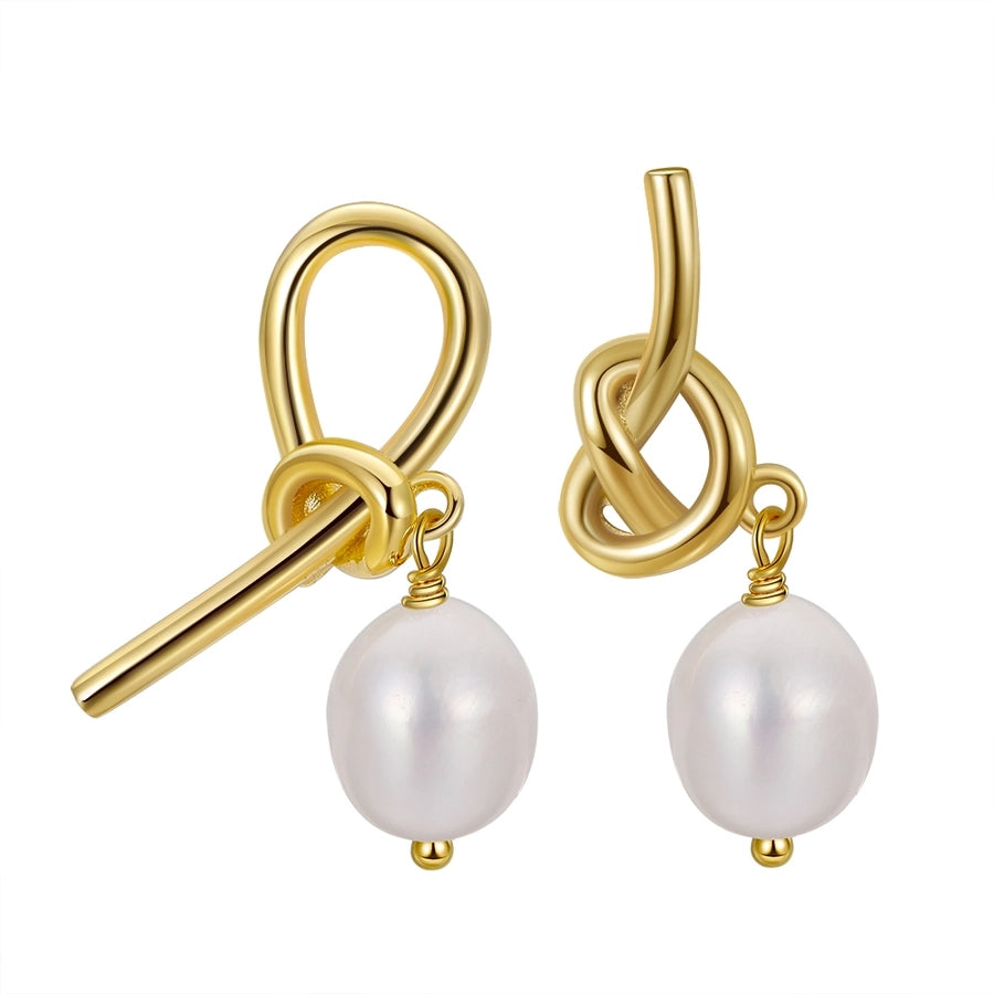 Sterling Silver 14K Gold Plated Pearl Earring Collection in 23 styles