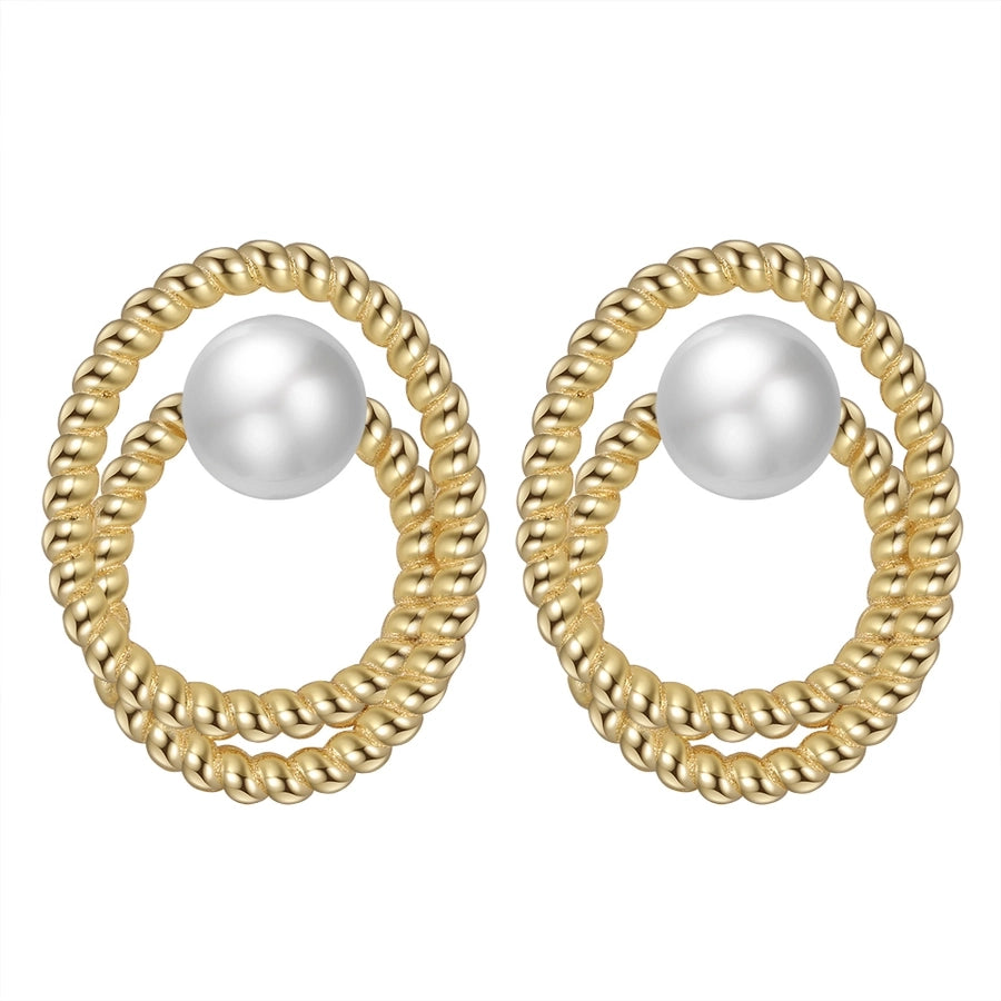 Sterling Silver 14K Gold Plated Pearl Earring Collection in 23 styles