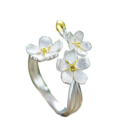 Sterling Silver Flower Petal Ring