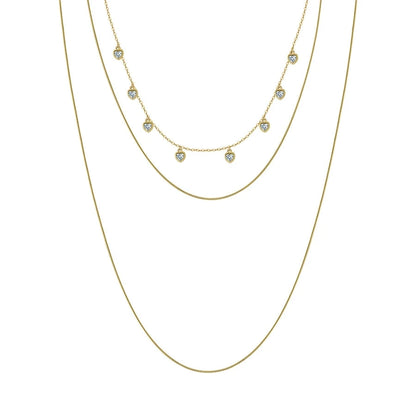 Sterling Silver Triple Layer Necklace