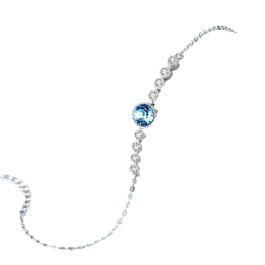 Sterling Silver Tennis Crystal Bracelet