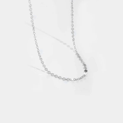 Sterling Silver Circle Link Minimalist Necklace